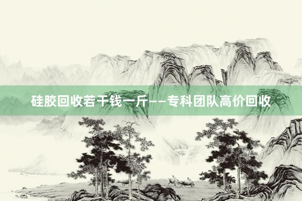 硅胶回收若干钱一斤——专科团队高价回收